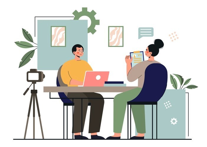 A diverse group of tech professionals discussing their job opportunities.