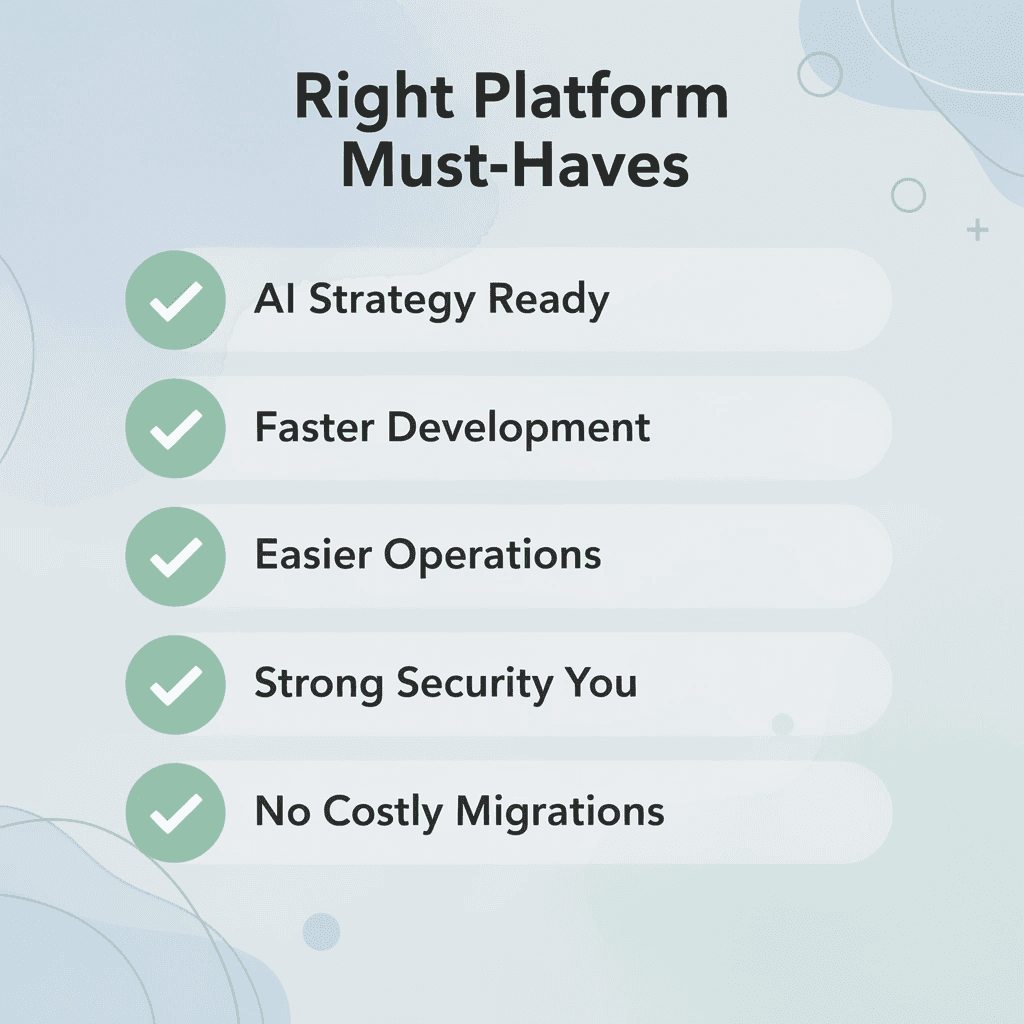 Checklist of must-have qualities when choosing a Mendix alternative