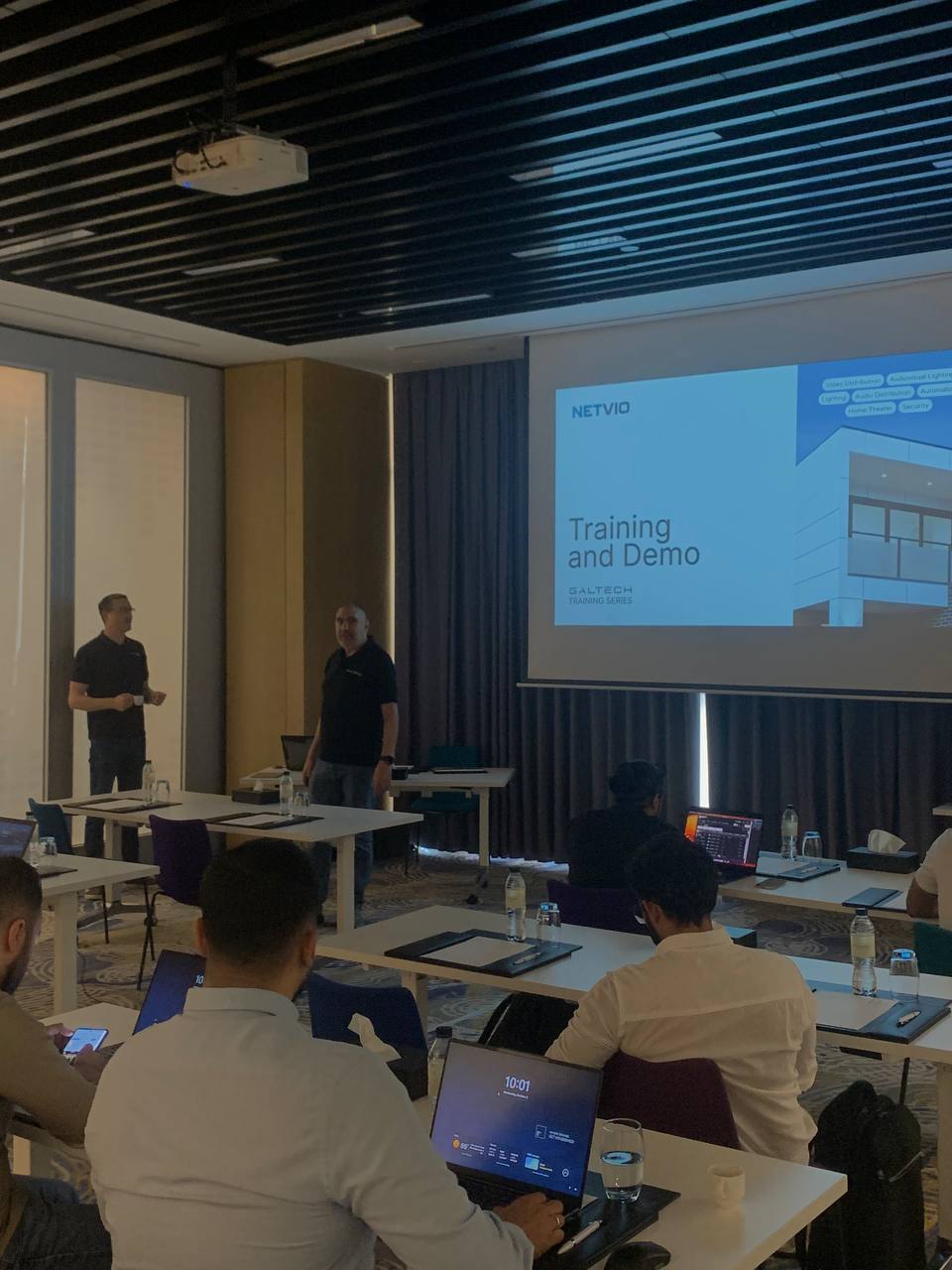 Training and demo presentation in progress.