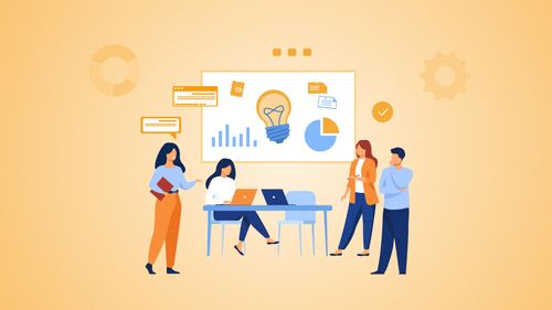 Csapat ötletel grafikonok és diagramok előtt egy megbeszélésen.