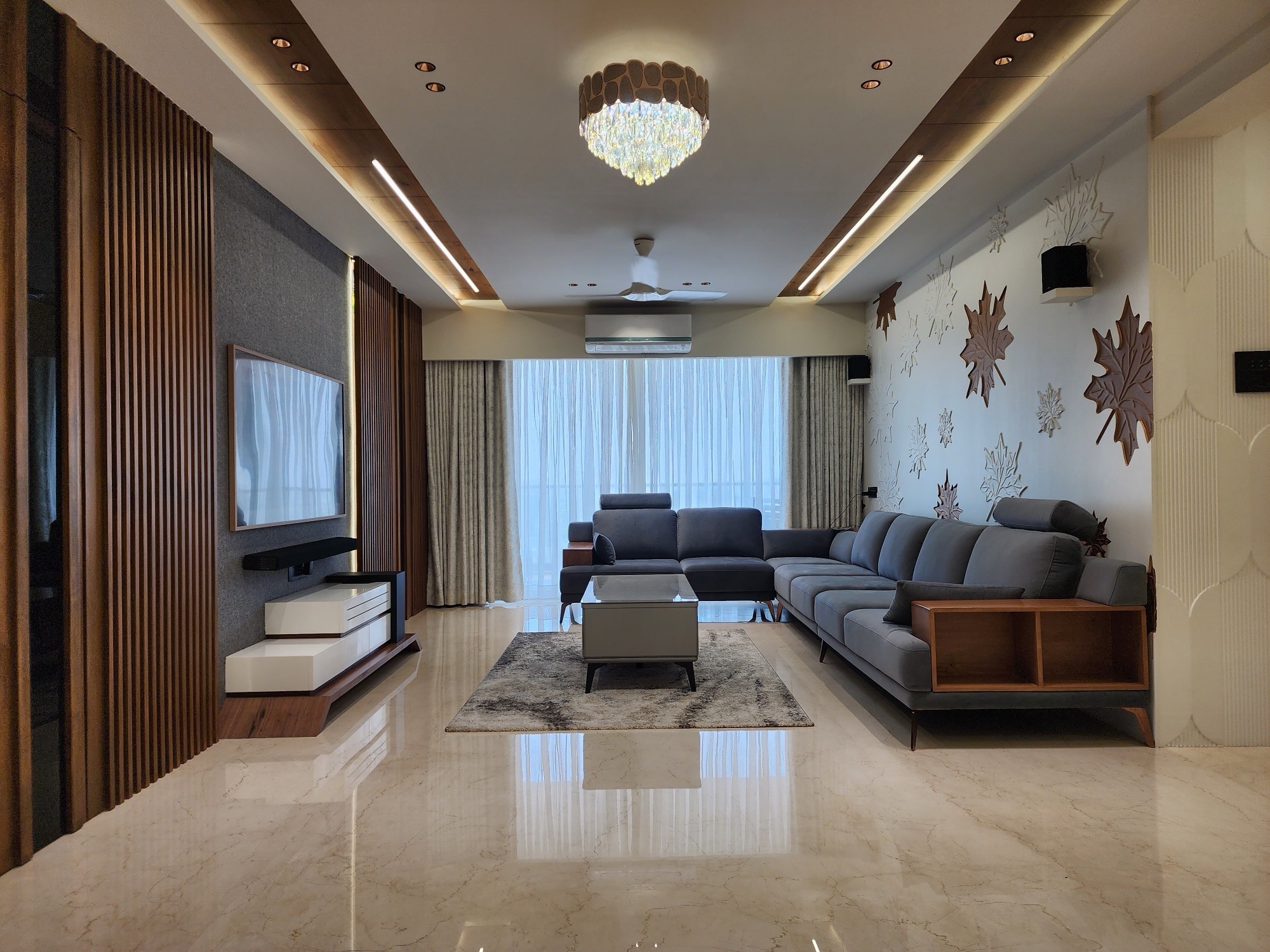 Satrambhai, flat interior designed by The Auura