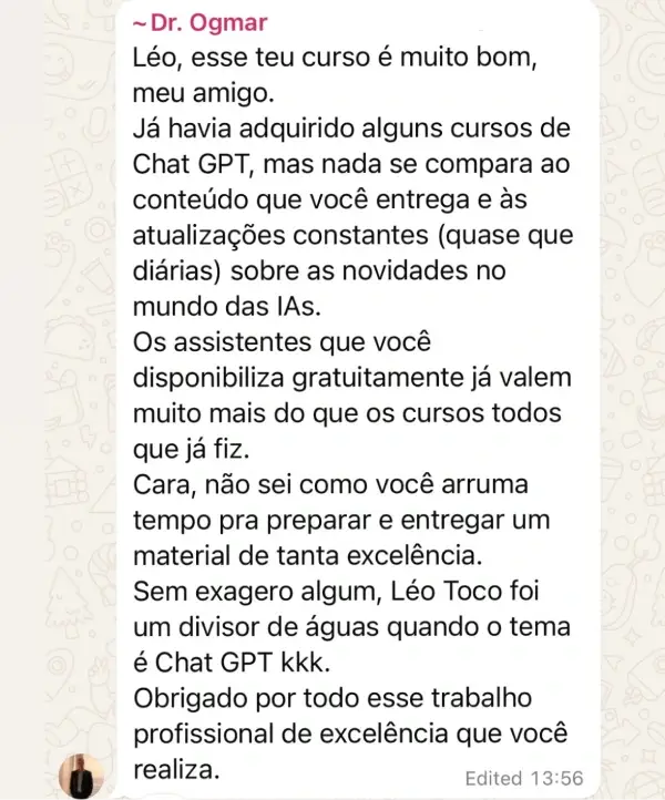 Depoimento de aluno 9