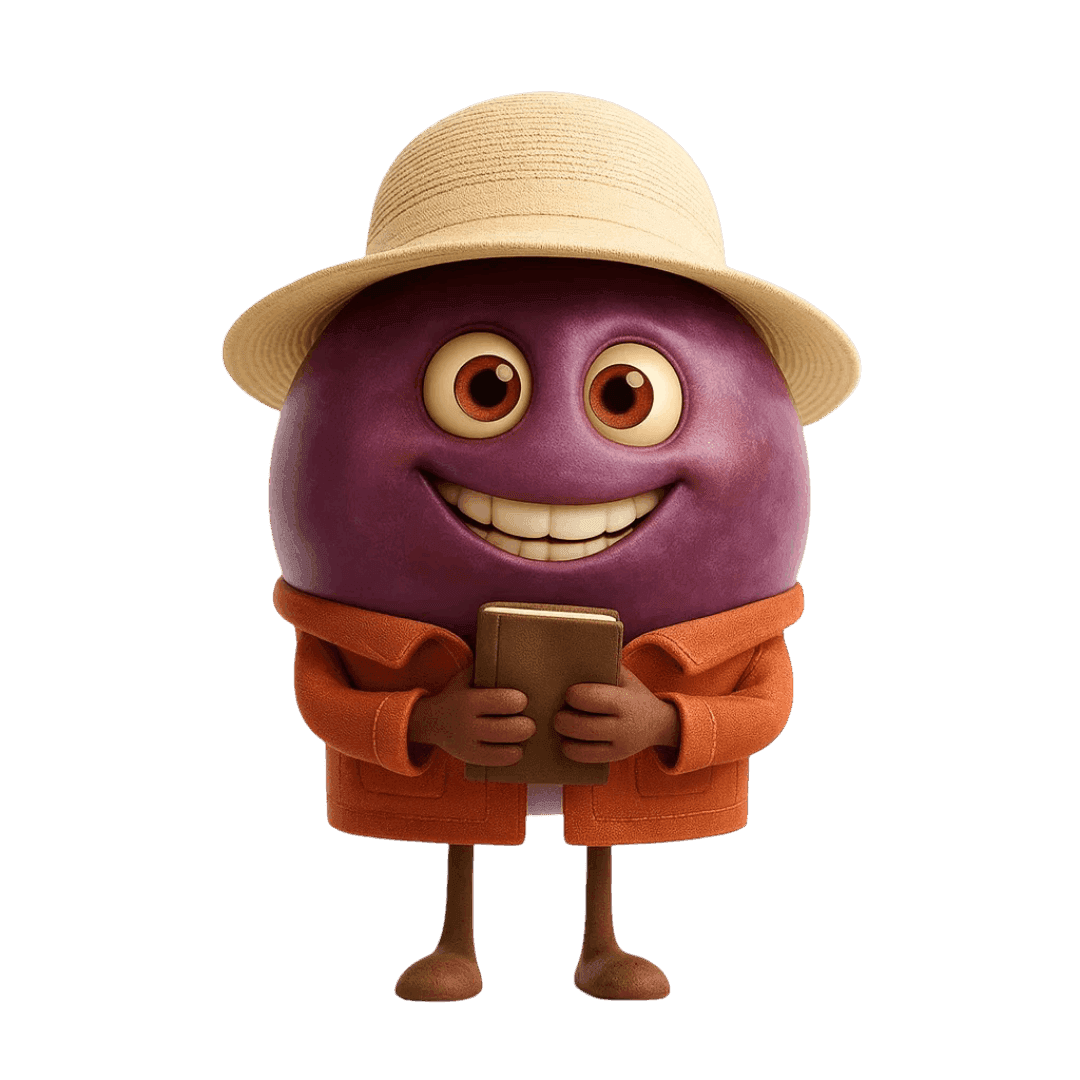 Castelão grape berry illustration for wine education.