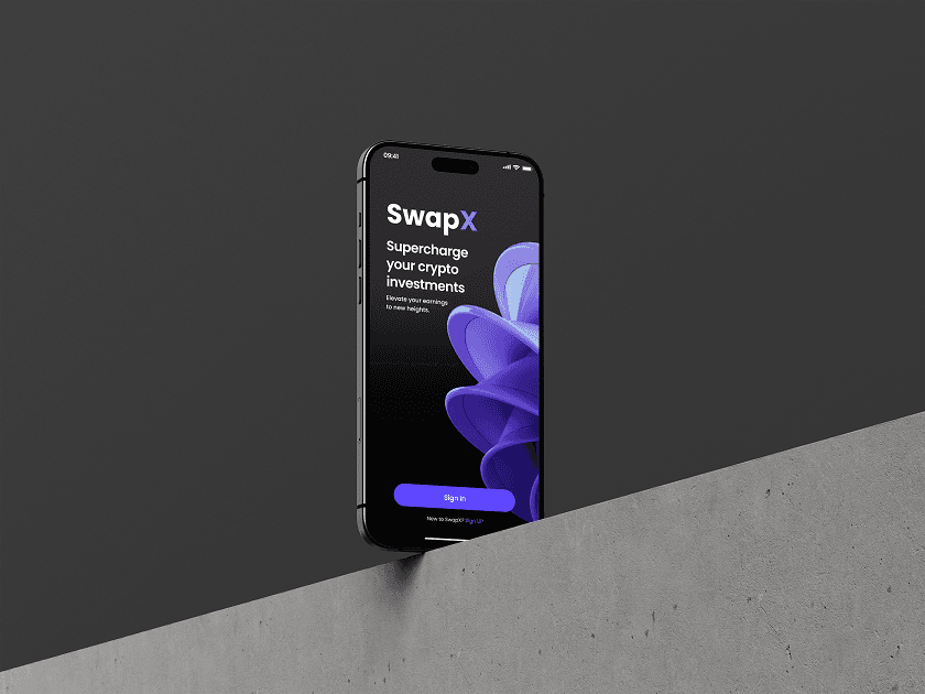 SwapX SaaS App Design - Welcome Page