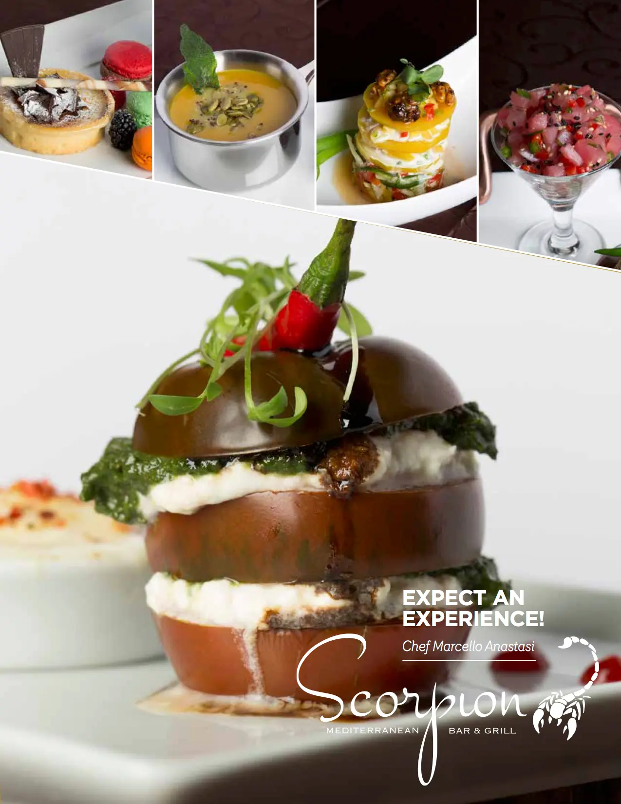 Scorpion Chef Mediterranean Bar and Grill elegant gourmet appetizers and dishes by Chef Marcello Anastasi Vancouver Island BC