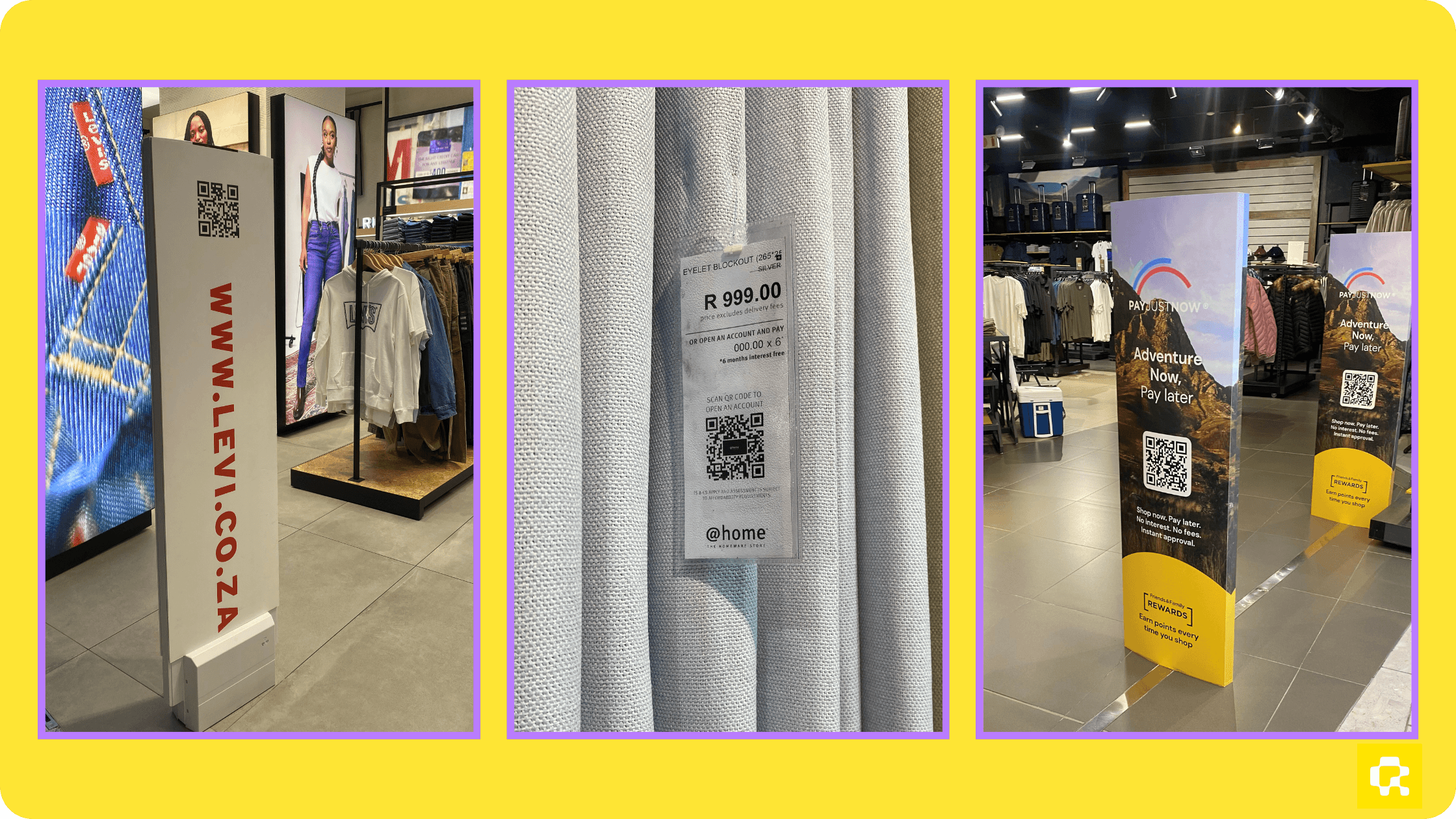 QR Code for retail promotions | Levi | @home | payjustnow| QR-Codes.com
