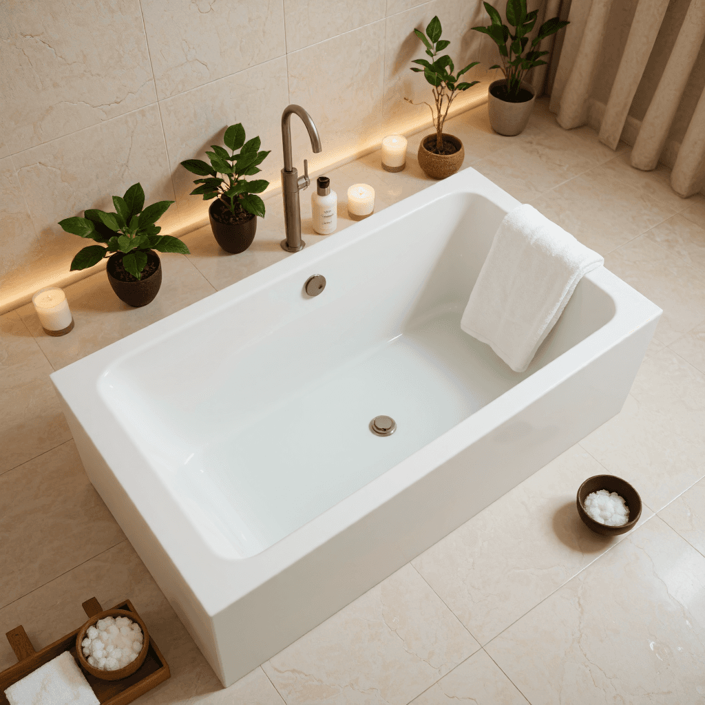 product photography of bathtub