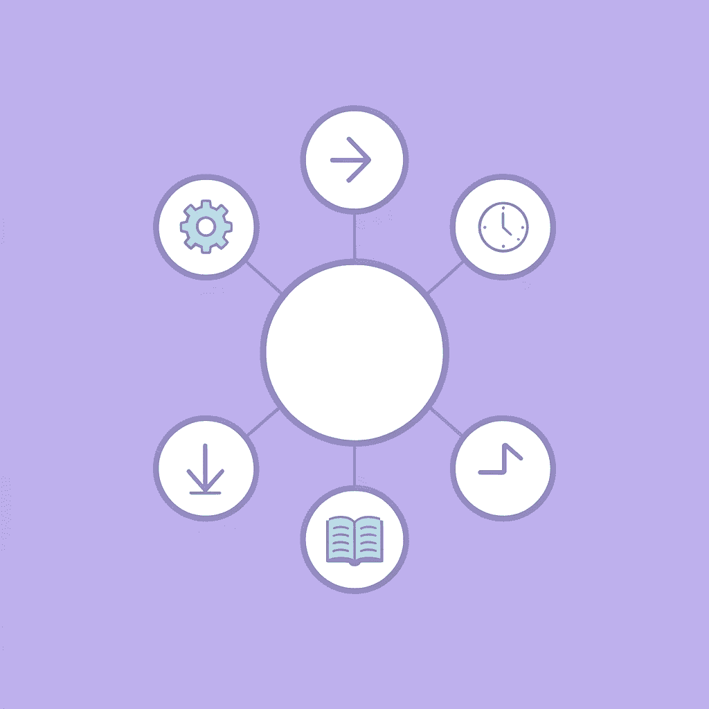 Central Coworker icon connected to surrounding application and workflow icons