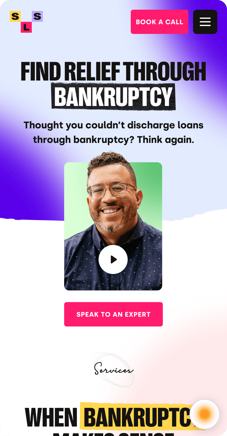Student Loan Strategist header bankruptcy - mobile.