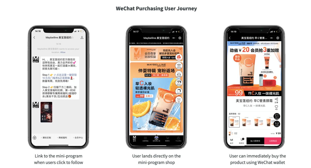 purchasing journey wechat mini programs