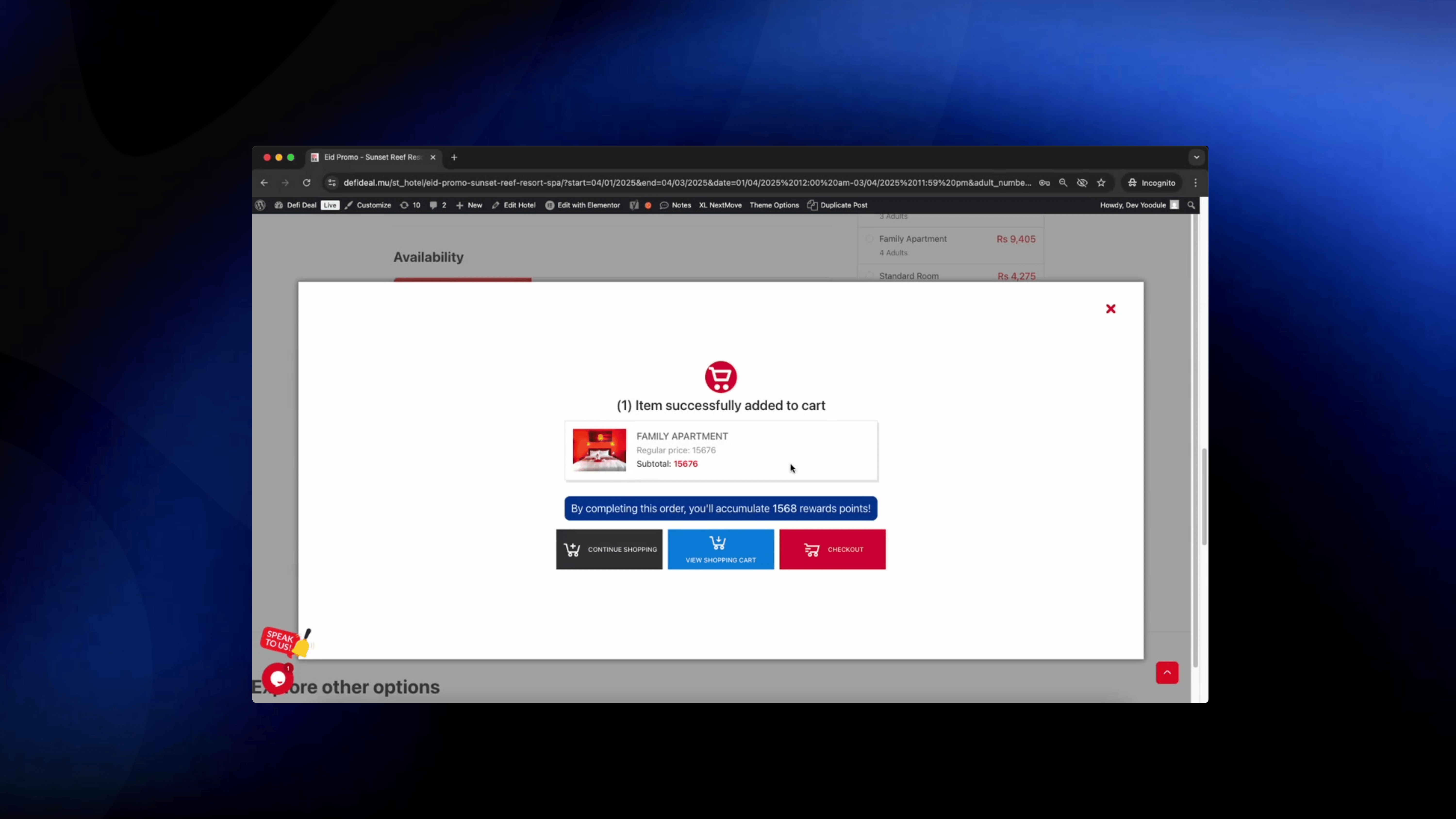 We redesigned the experience from both frontend and backend perspectives.
Created custom logic for “minimum nights,” “non-bookable dates,” and dynamic pricing rules
Refactored post types to split hotel rooms, activity packages, and day passes cleanly
Improved admin tools: calendar bulk edit, loyalty % reward rule, better search filters
Added visual grouping in backend with icons and custom menu structure for better clarity
Real-time multilingual and currency switching (USD for foreigners, MUR for locals)
Allowed updating templates visually using Elementor for long-term content flexibility

 