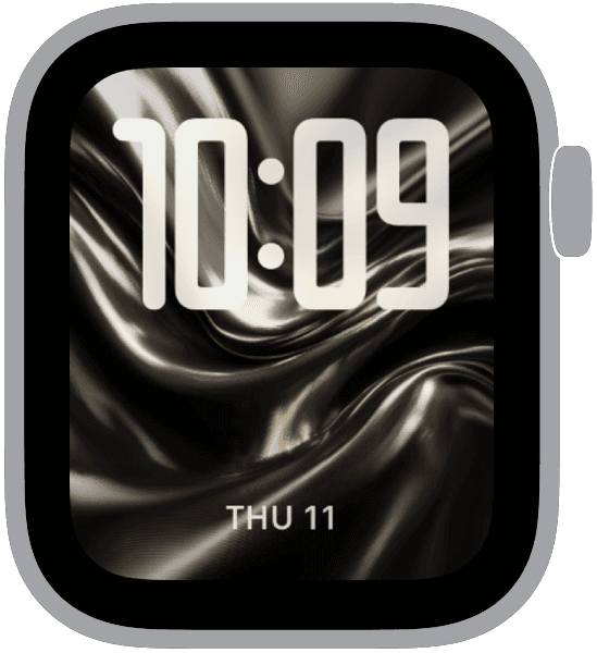 An Apple Watch face from the Midnight Alloy collection