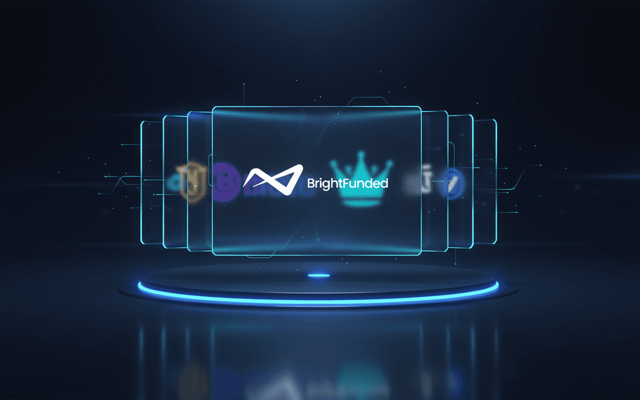 Translucent glass panels merge onto a glowing unified platform, illustrating seamless software account integration