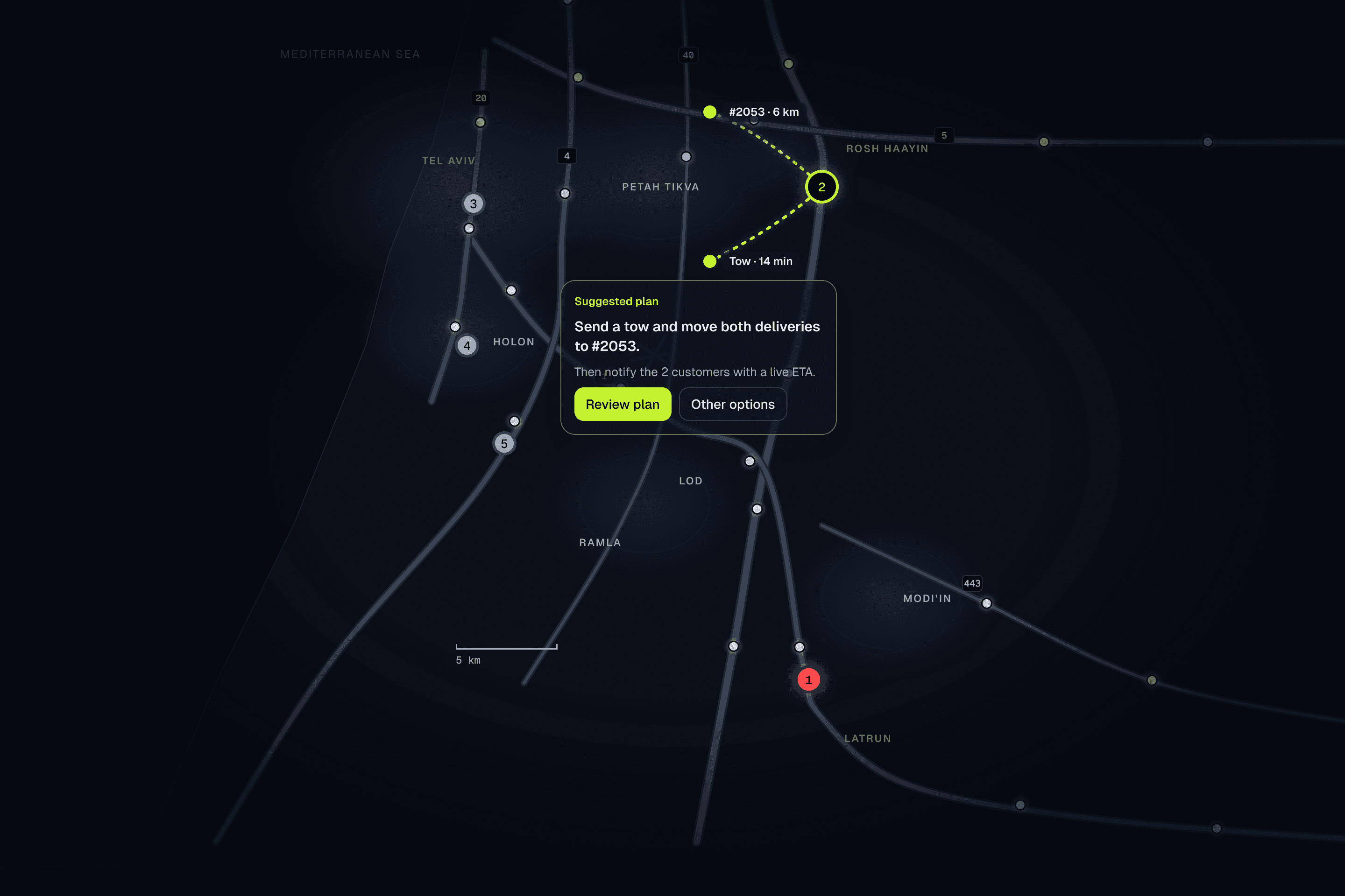 Reworked dashboard element: the map.
