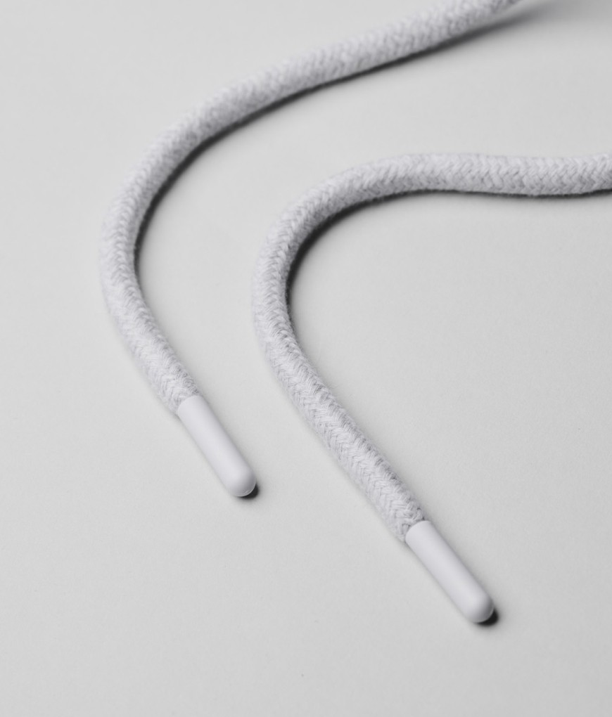 Sunday Superior round cord drawstrings with custom metal aglets