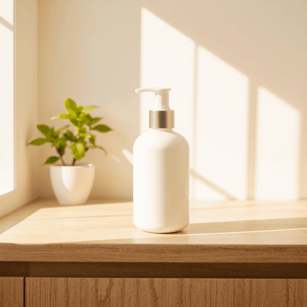 product photography of a bottle of lotion