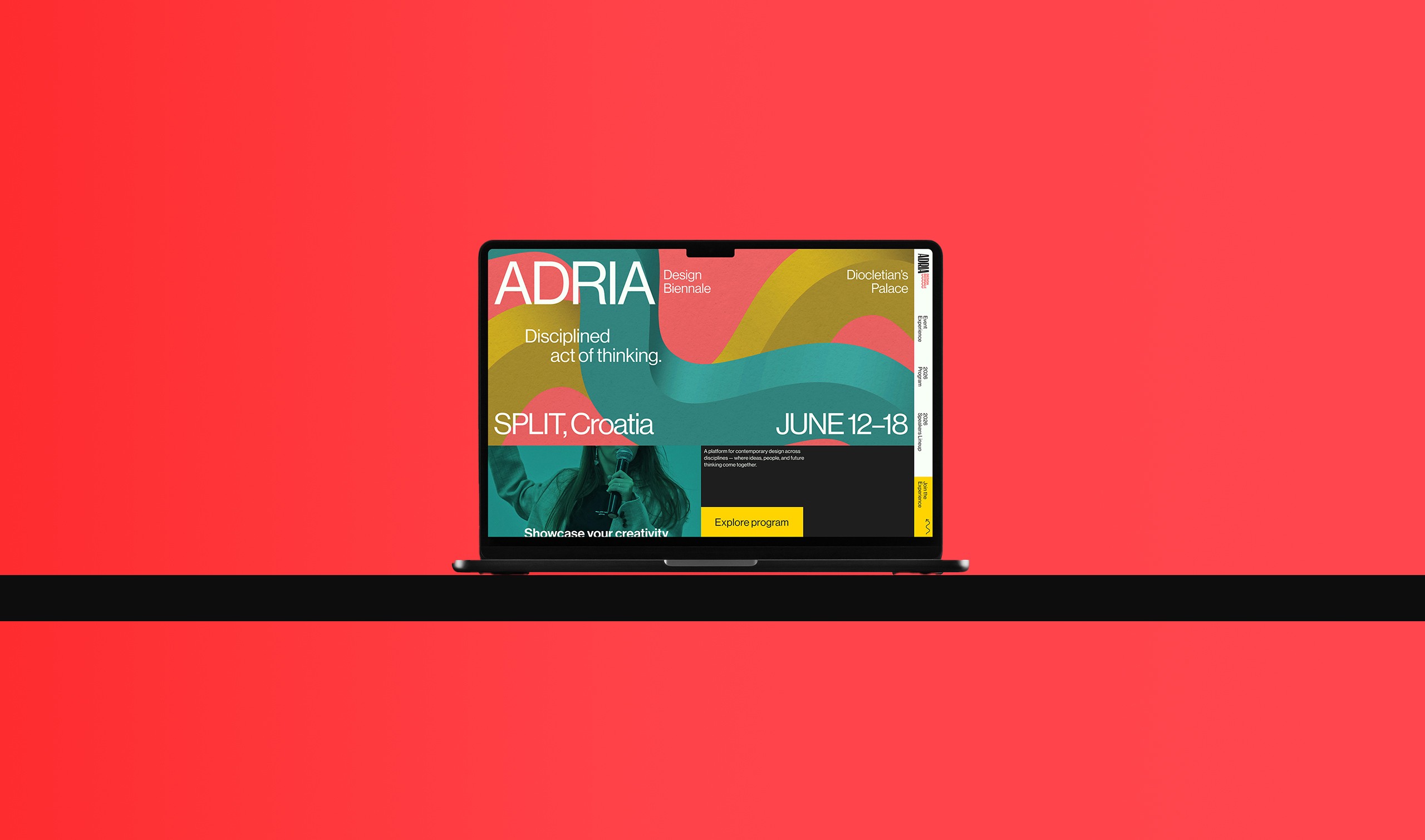 Adria Design Biennale motion graphics — digital advertising and screen design festival branding