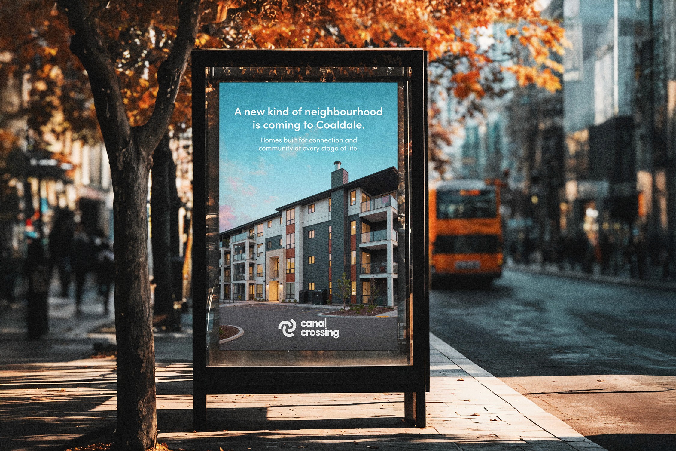 Canal Crossing Coaldale Bus Stop Ad
