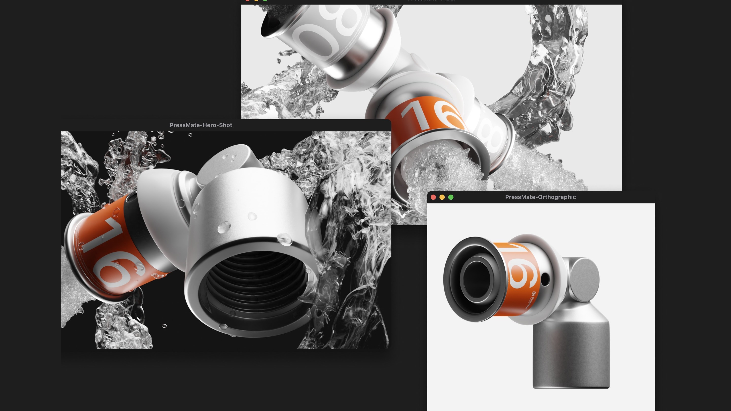 Vibrant 3D scenes present an array of piping solutions in dynamic product shots