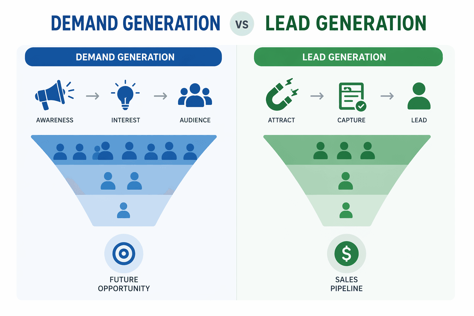 Demand gen vs lead generation