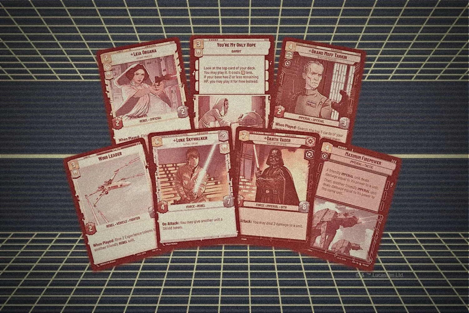 Examples of Star Wars: Unlimited cards