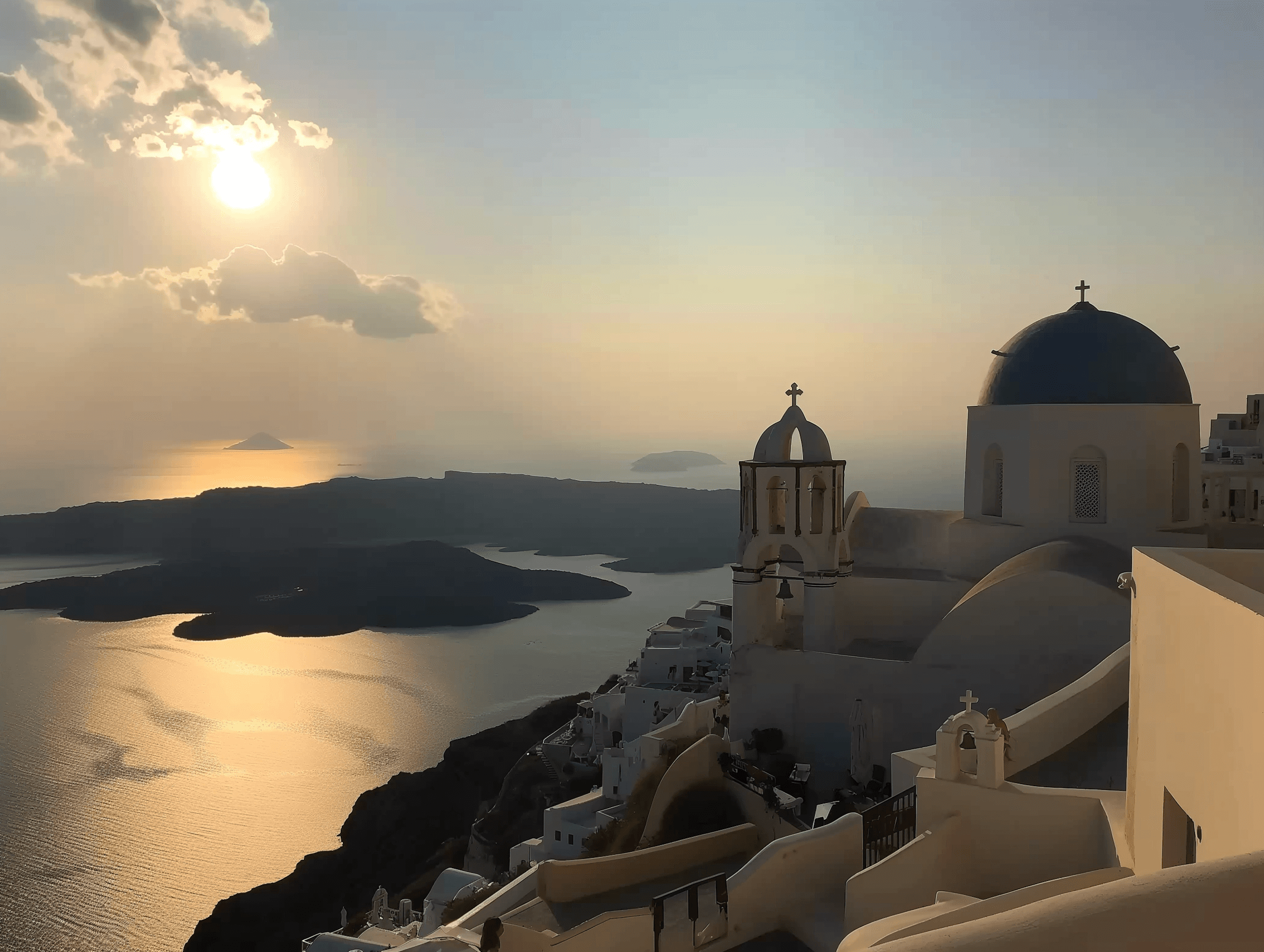 santorini with sea view
