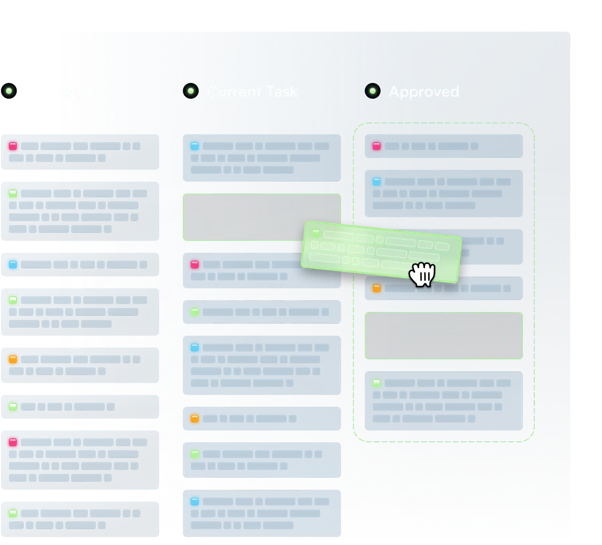 Kanban board illustration.