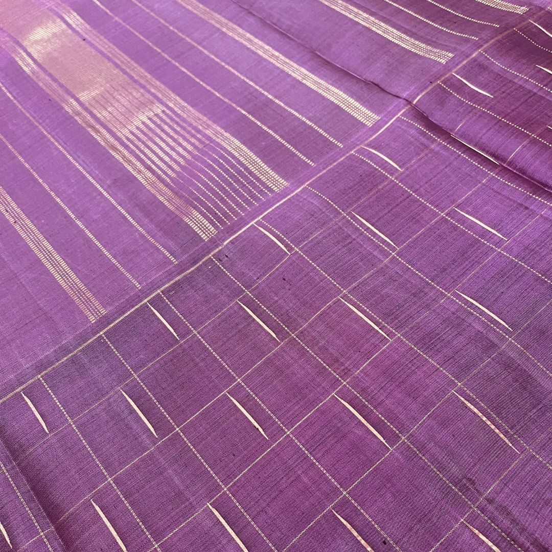 Turkish Rose and Orchid Kanchivaram Silk Saree