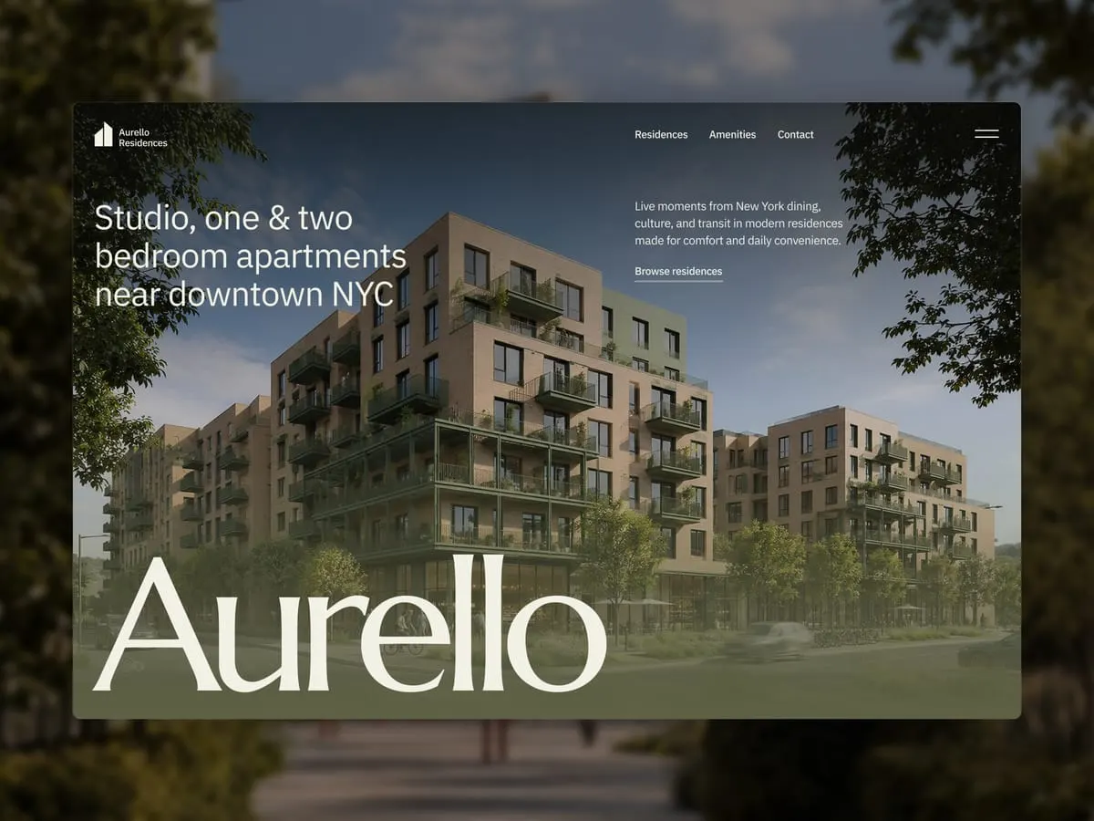 gallery image 1 of the aurello framer website template