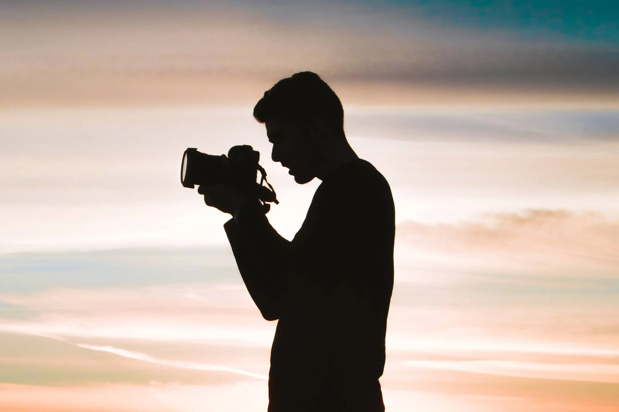 Blue folding chair on minimal background.