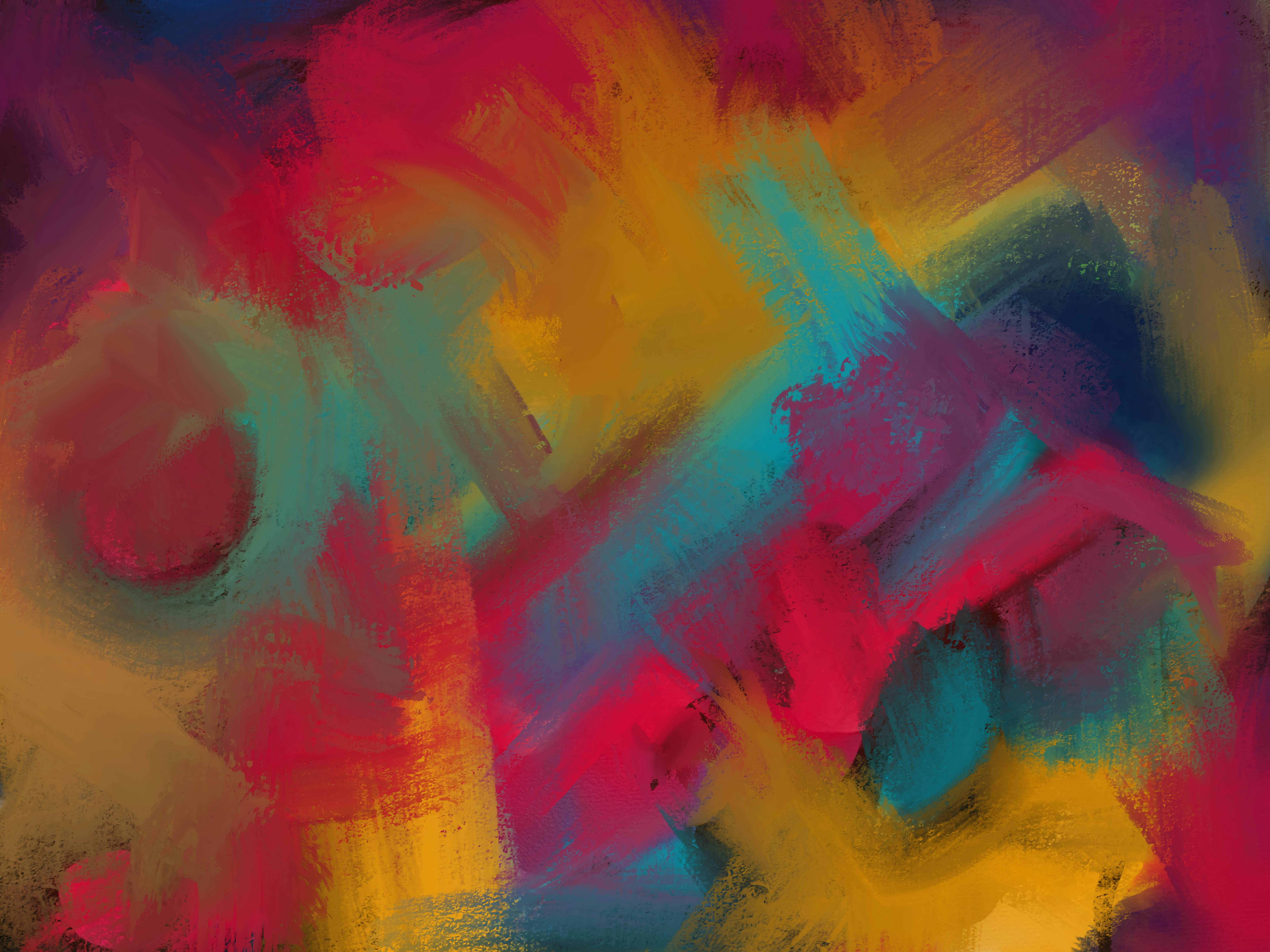 Colorful Brush Strokes Blending together