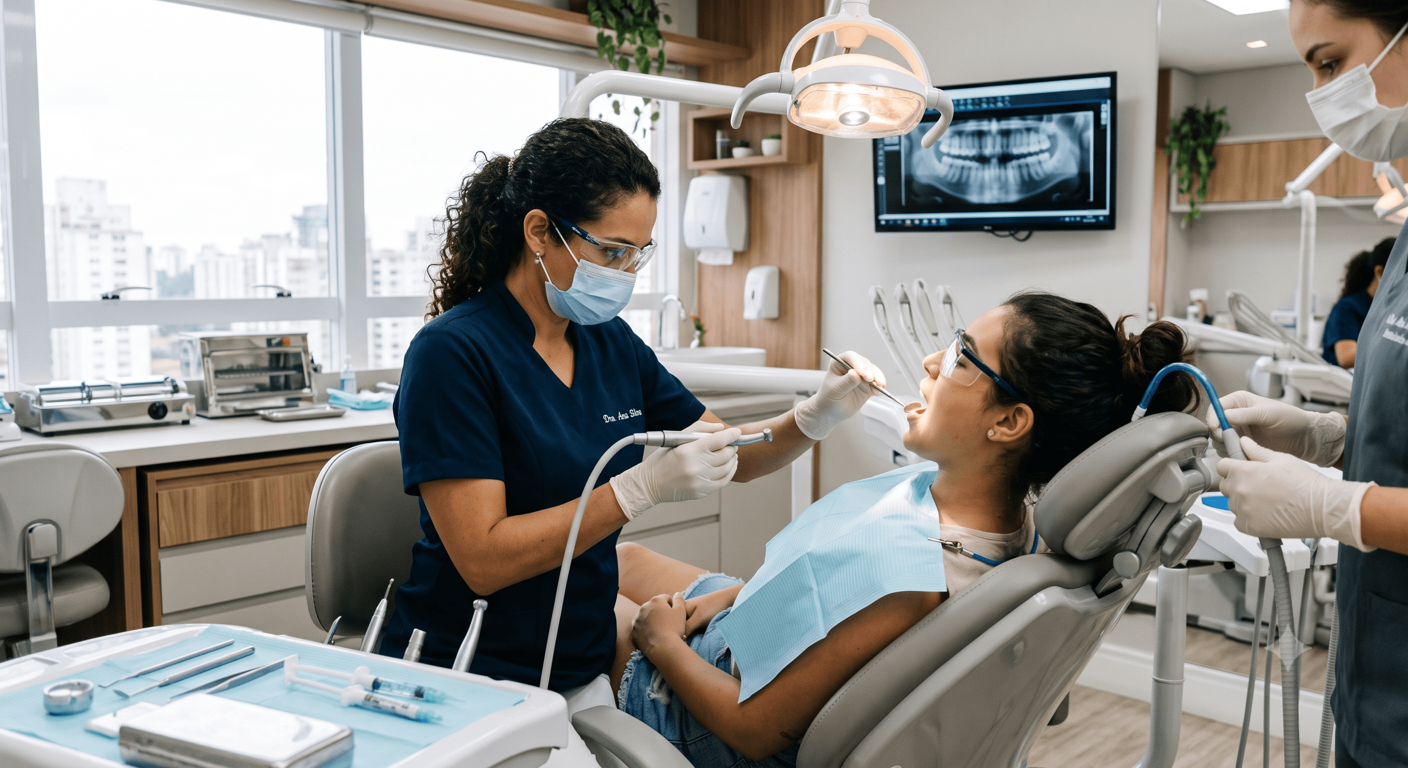 dentista atendendo paciente