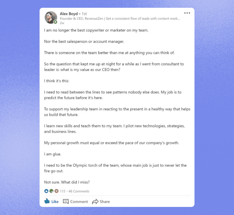 1 Speak From Personal Experience