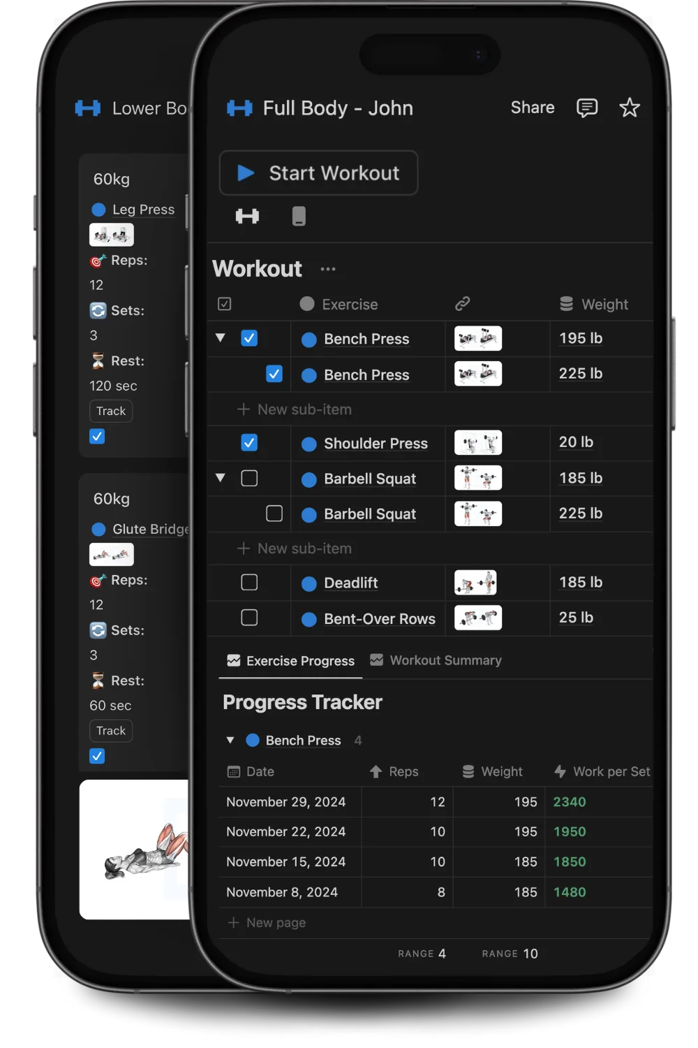 Personal Trainer Workout Tracker App