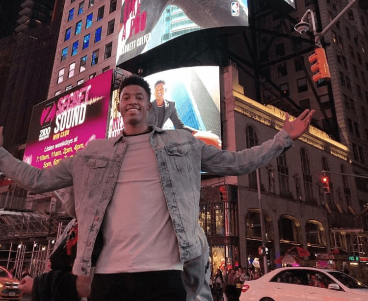 Jarrett Culver in Times Square