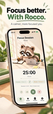 Rocco: Focus Timer & Pomodoro screenshot