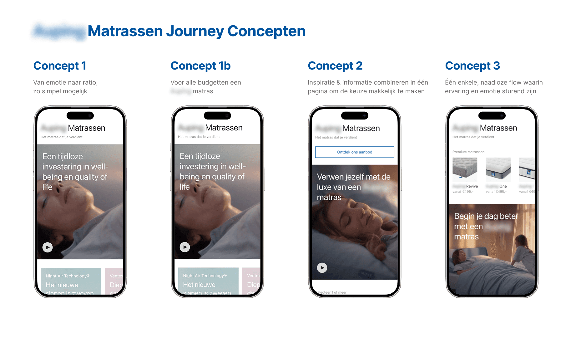 Image of 4 different mobile design concepts