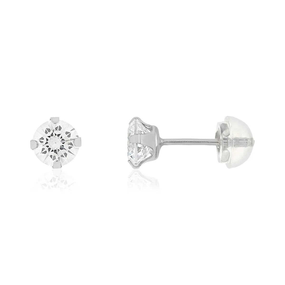 Boucles d'oreilles en or blanc 375