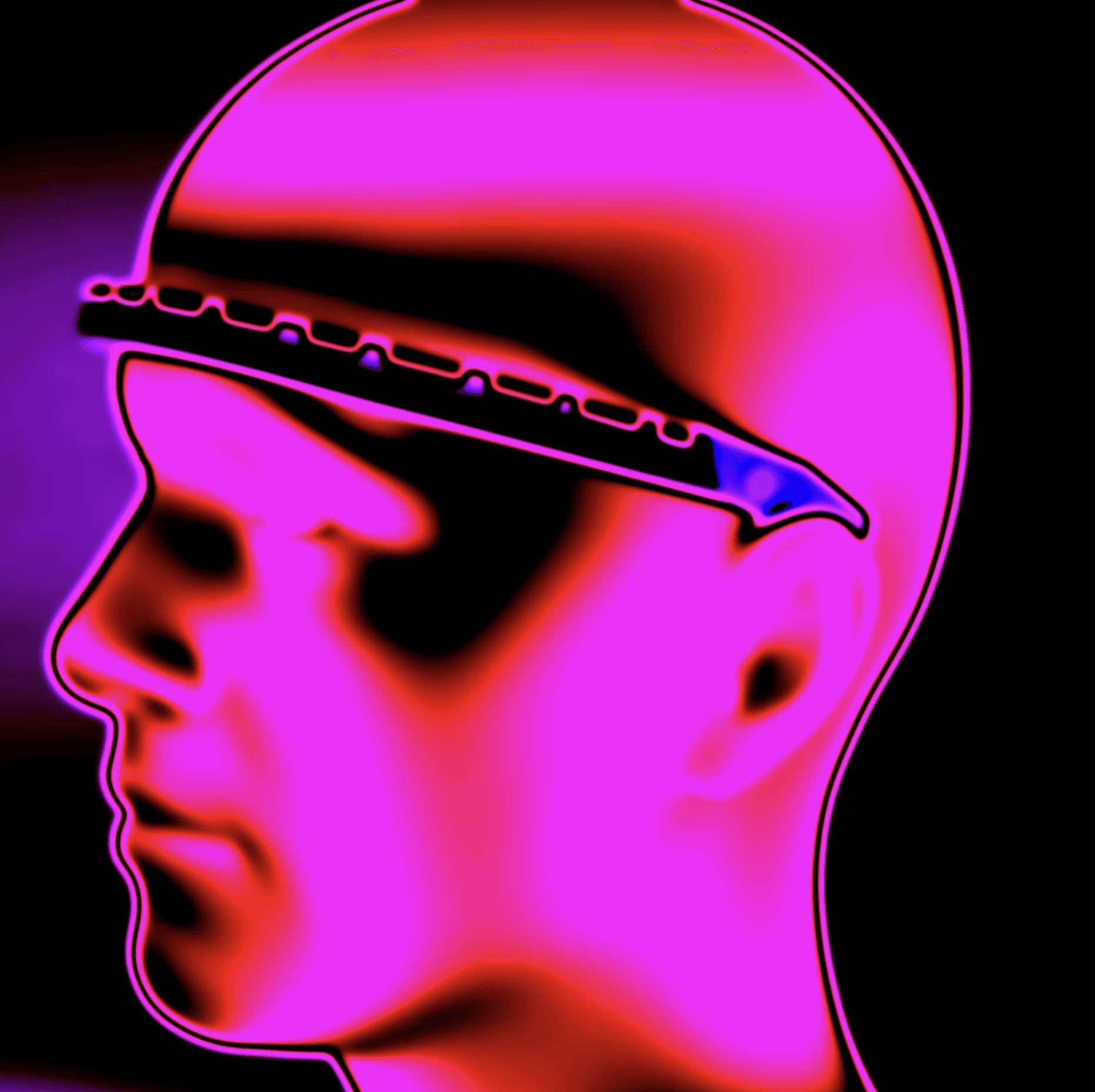 Black and white wave