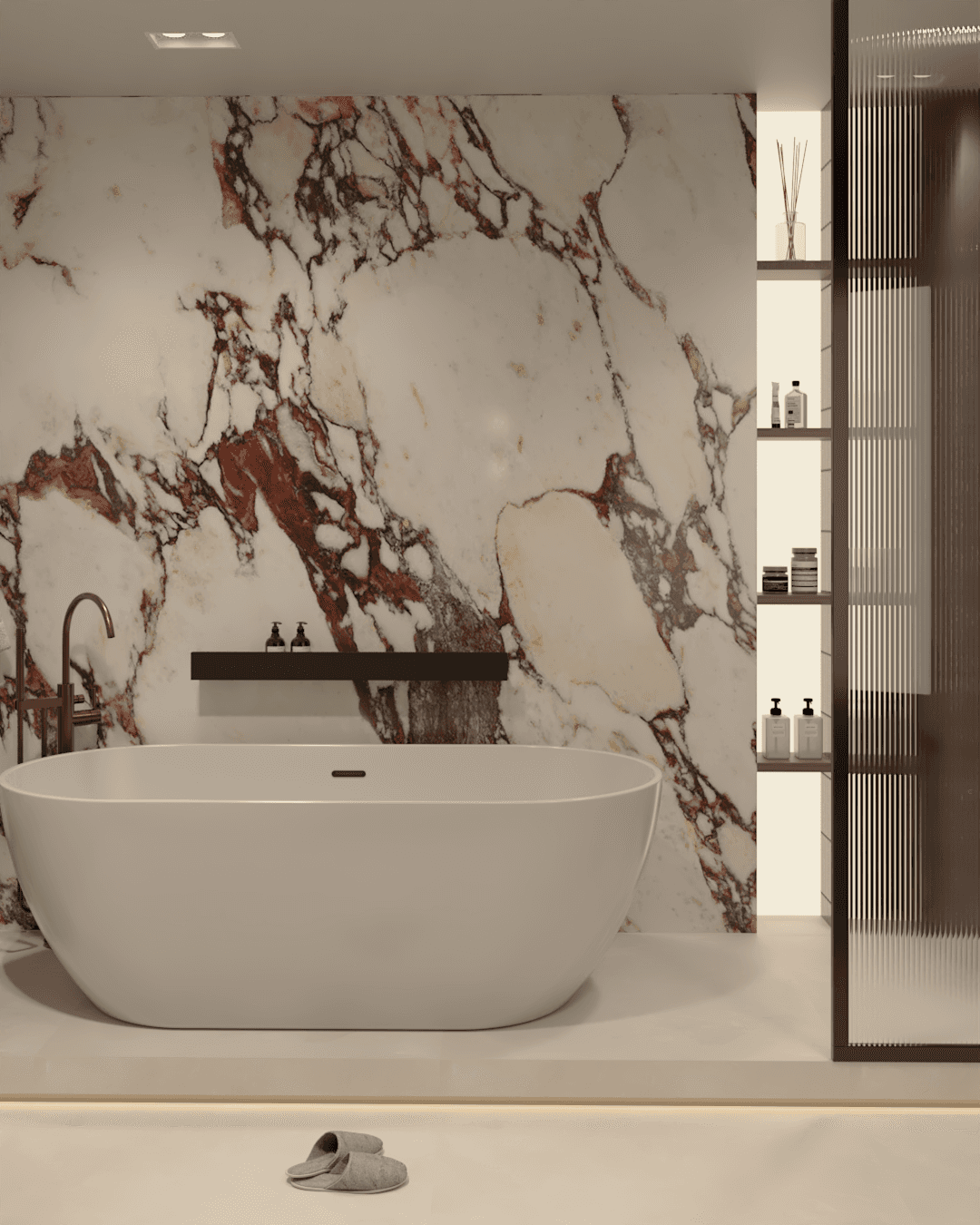 Bathroom design viola marble