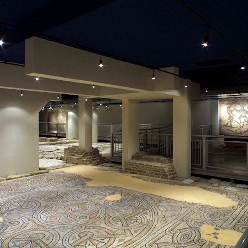 The mosaics on the floors of the domus