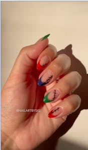 Barbed wire nail art