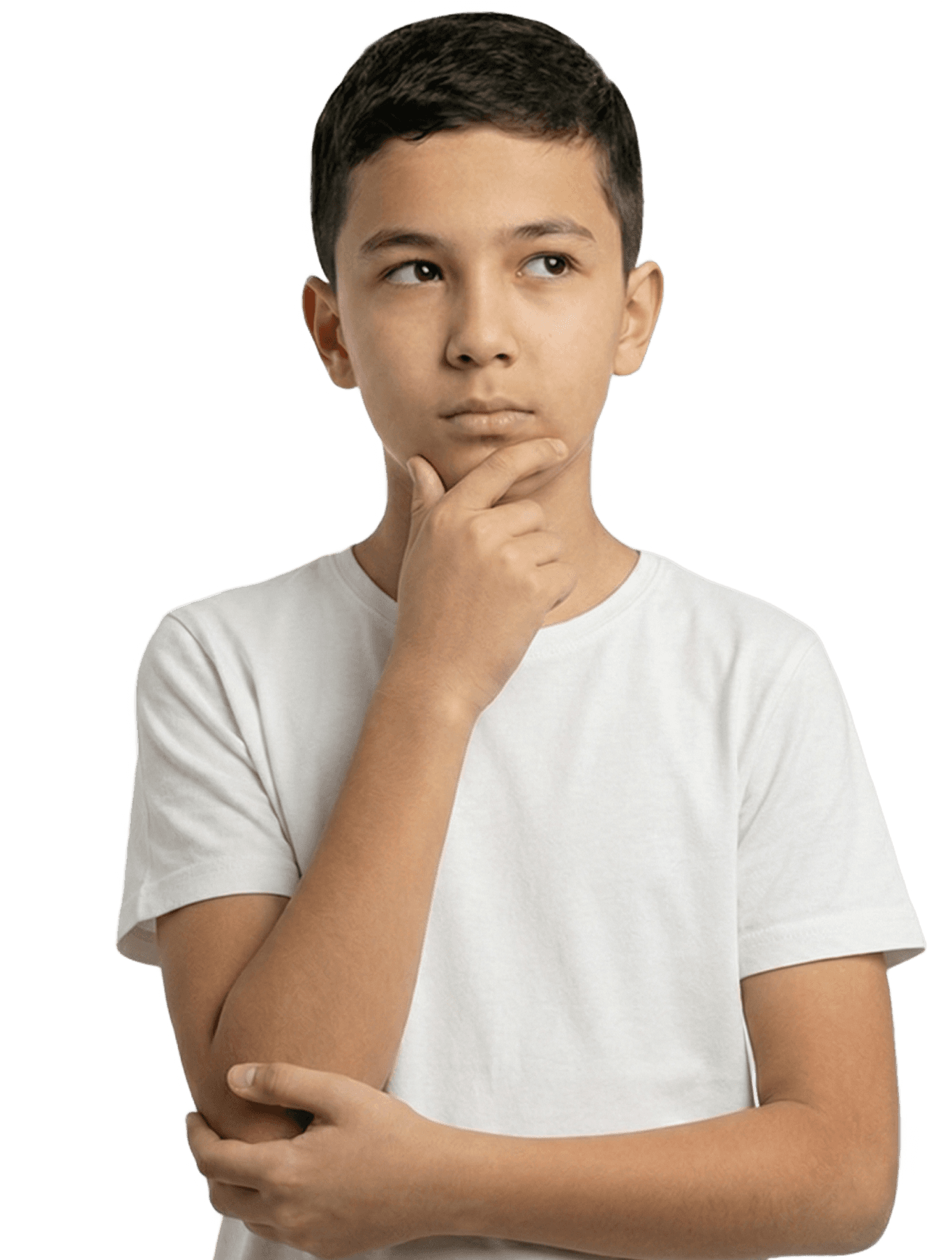 Мальчик думает