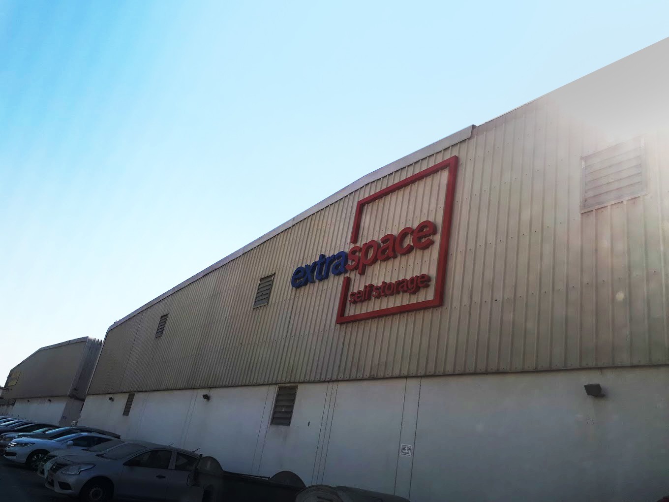 Exterior of Extra Space storage facility in Al Quoz, Dubai