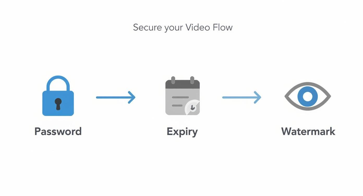 Infographic about share video privately