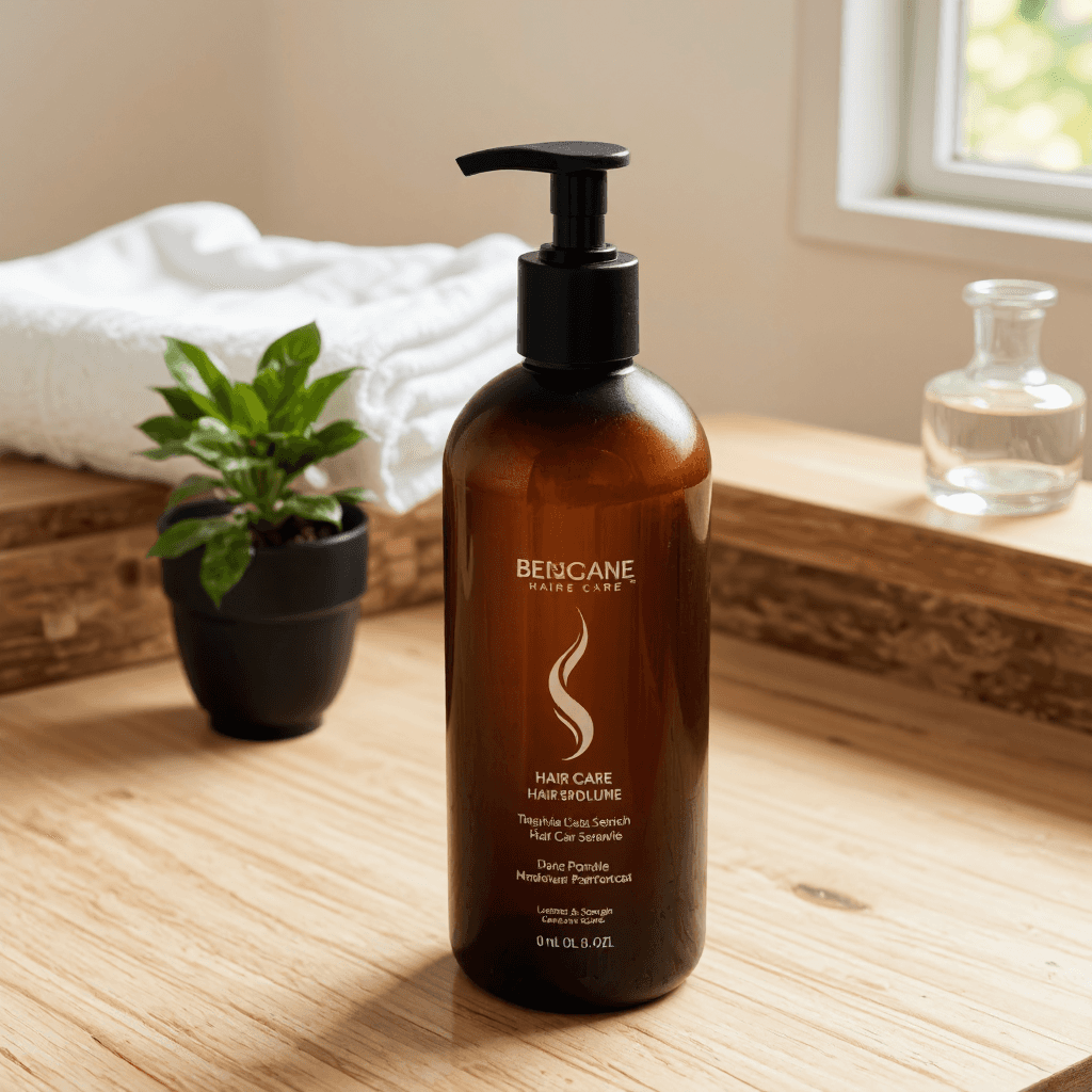 product photography of hair care products