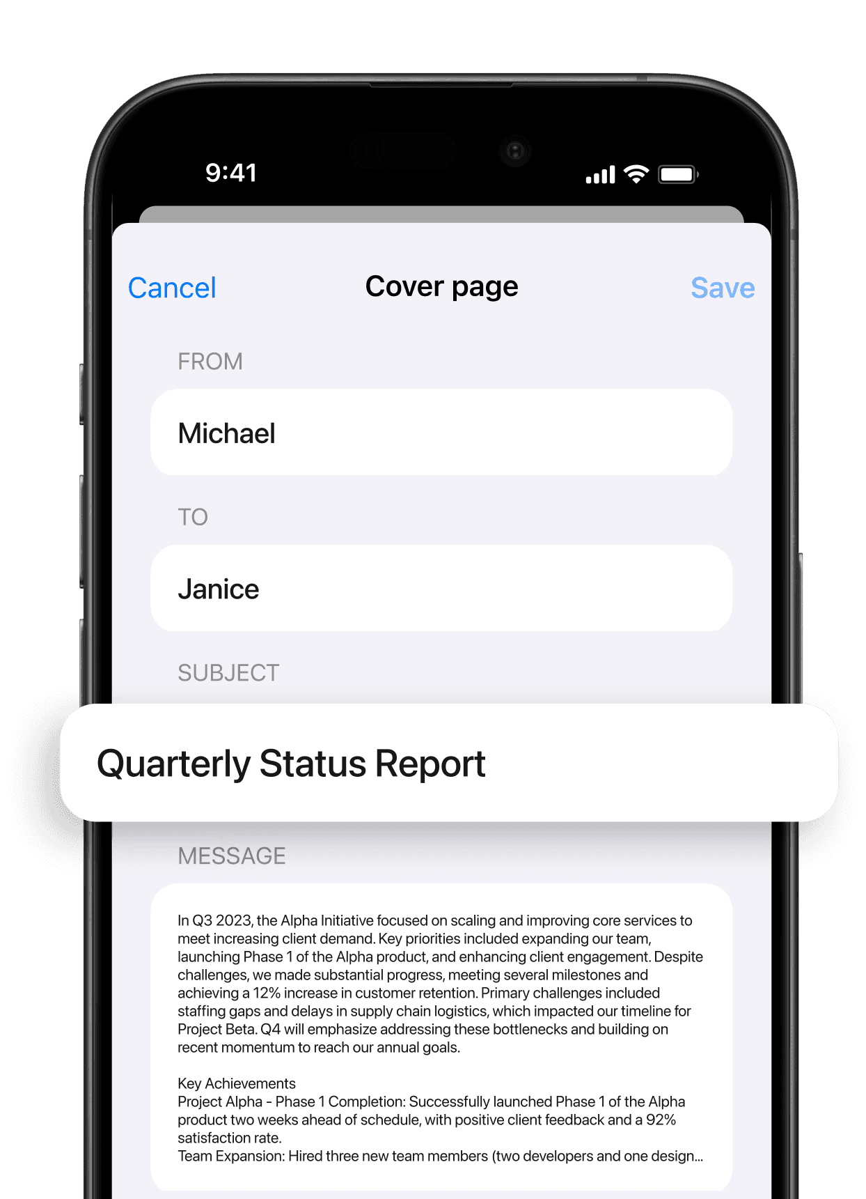 Add professional cover pages