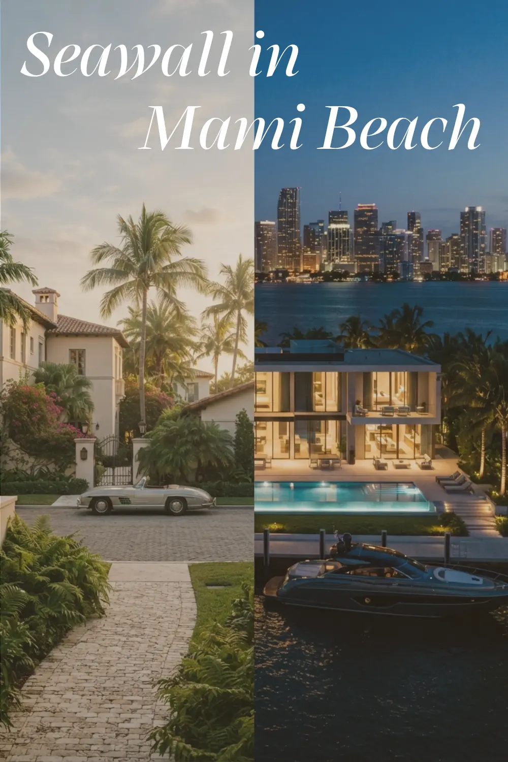 Seawall in Miami beach