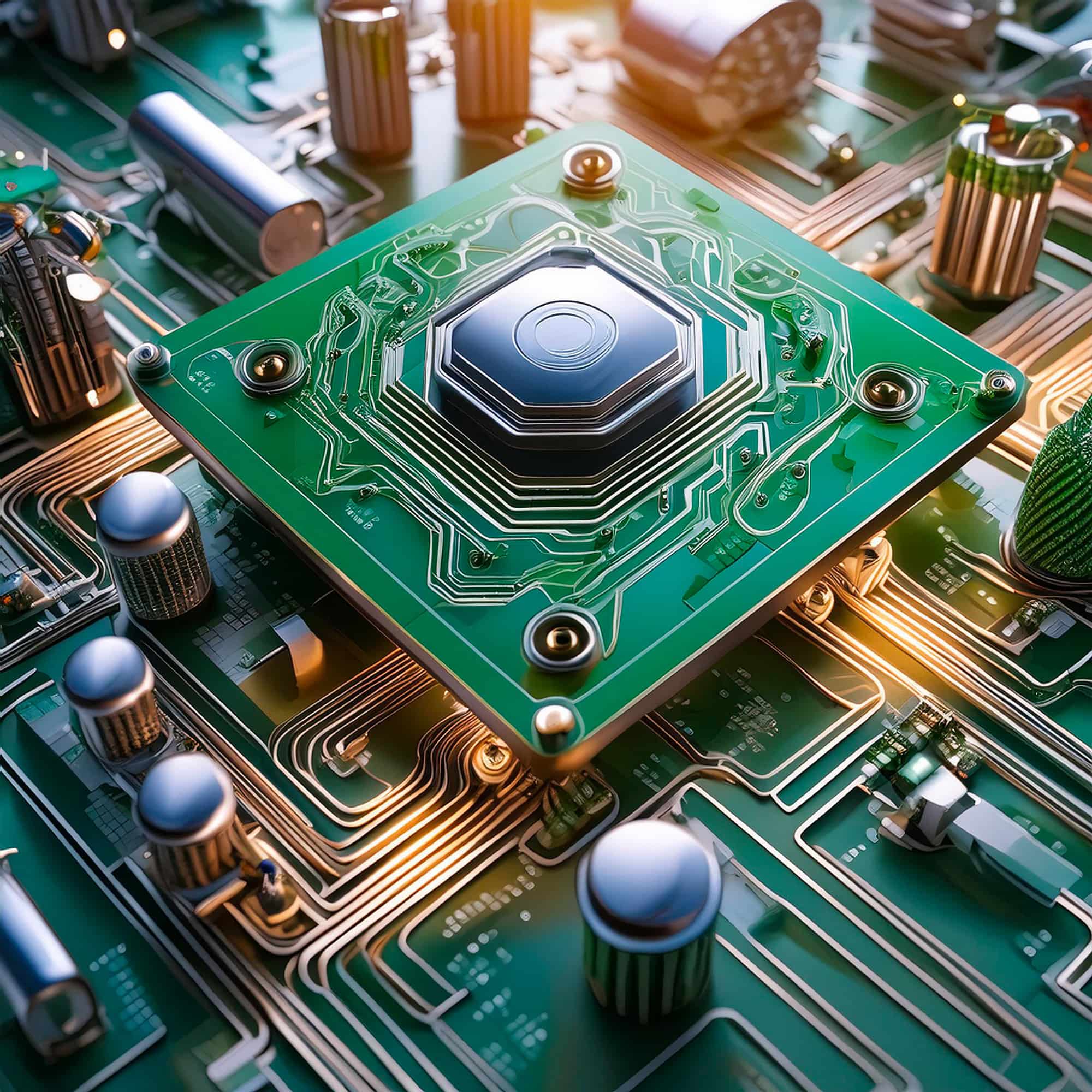 Illustration représentant l’univers digital et technologique d’Olijez Web Design