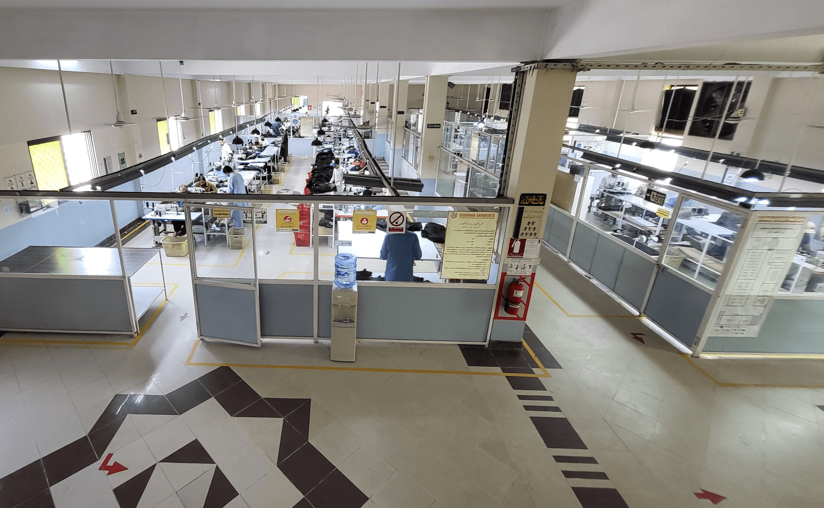 Inside of Pakistani garments factory for Sughran Trading